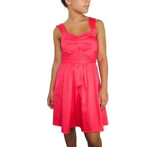 Y2k Express Coral Pink Satin Babydoll Mini Dress Small Party Cocktail Dress